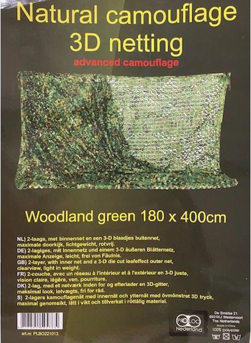 Camouflagenet 4 Meter Proloo. Hoogte 1,80x Lengte 4mtr - Camonet - Tuinnet - Schaduwdoek 4 Camouflagenet 4 Meter Proloo. Hoogte 1,80x Lengte 4mtr - Camonet - Tuinnet - Schaduwdoek - Afbeelding 4