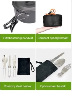 Hikr® Camping Pannenset - Complete 22-delige Kookset - Lichtgewicht - Kookgerei Servies - Outdoor - BPA-vrij - Keukengerei Set 12 Hikr® Camping Pannenset - Complete 22-delige Kookset - Lichtgewicht - Kookgerei Servies - Outdoor - BPA-vrij - Keukengerei Set -Buiten Kamperen 945x1200 4
