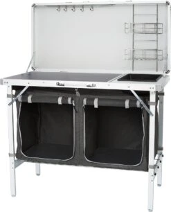 Campart Campingkeuken KI-0757 – Complete Keuken En Campingkast – Opvouwbaar En Inclusief Draagtas - Grijs -Buiten Kamperen 969x1200 2