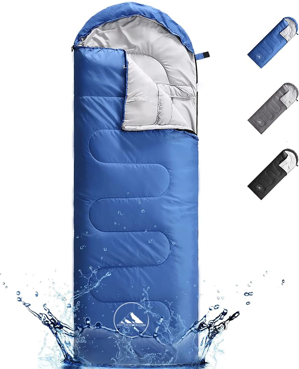 HikeMeister ® Mummy Slaapzak Kamperen Blauw Ca. 220 X 75 Cm Met Draagtas 1 HikeMeister ® Mummy Slaapzak Kamperen Blauw Ca. 220 X 75 Cm Met Draagtas
