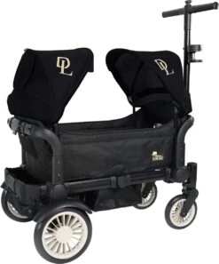 Deryan Luxe Sandy Bolderkar - Duo Buggy - Tandem Buggy - Opvouwbaar - Inklapbare Bolderwagen - Duo Kinderwagen - Zwart -Buiten Kamperen 999x1200 2
